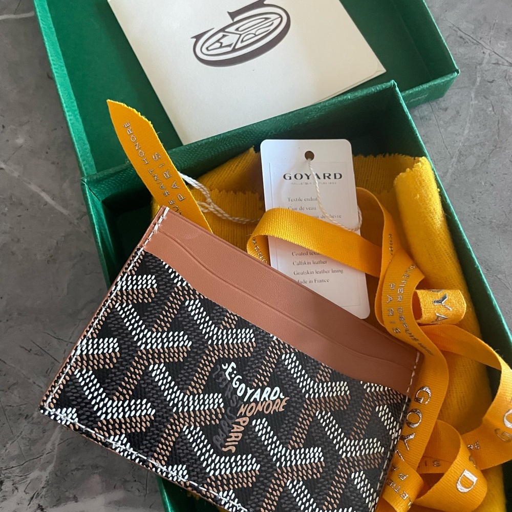 Goyard card holder classic colors